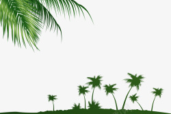 椰树绘画背景图案素材