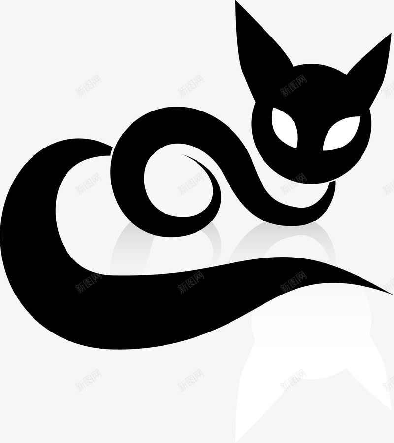 可爱黑色猫咪png免抠素材_88icon https://88icon.com 创意猫咪 动物 可爱猫咪 呆萌猫咪 黑色尾巴 黑色猫咪
