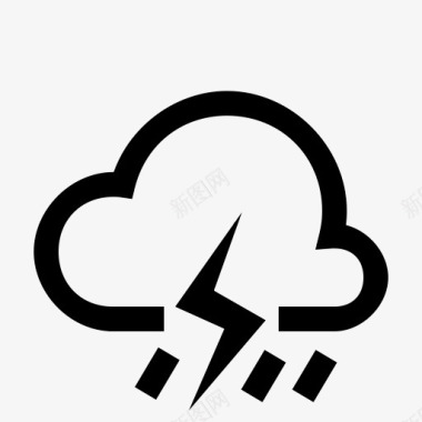 预测暴雨下雨迅雷天气天气图标图标