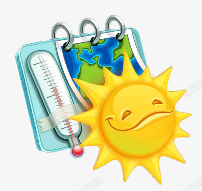 温度计版的太阳图标图标