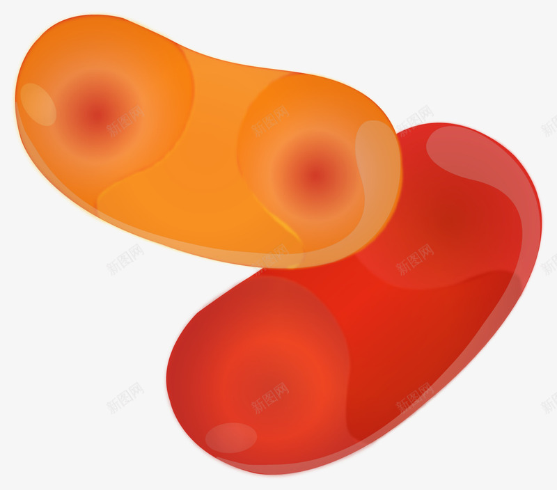 橘色红豆矢量图ai免抠素材_88icon https://88icon.com 五谷豆类 橘色 红色豆类 红豆 红豆卡通 豆类卡通 矢量图