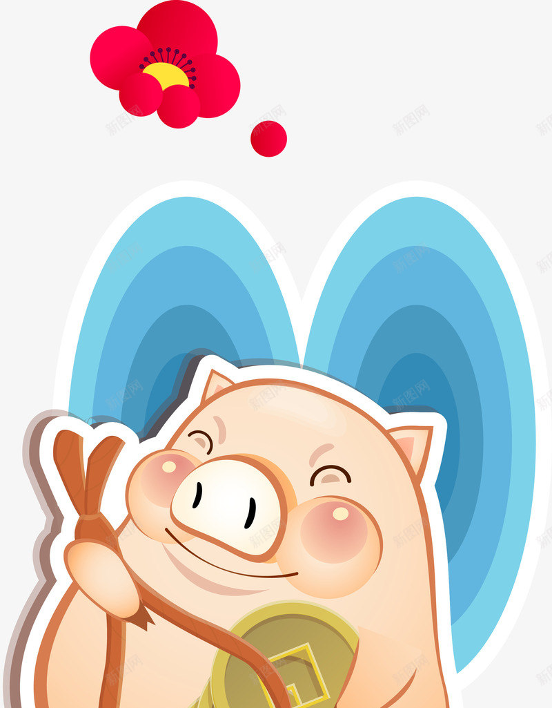 可爱小猪png免抠素材_88icon https://88icon.com 小猪 山 粉色 蓝色