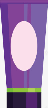 化妆品种类紫色化妆品卡通图标矢量图图标