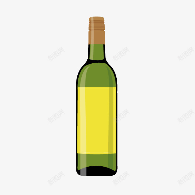 绿色卡通酒瓶创意png免抠素材_88icon https://88icon.com 创意 卡通 绿色 酒瓶