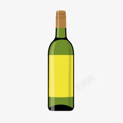 绿色红酒酒瓶素材