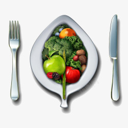 餐具水果蔬菜素材