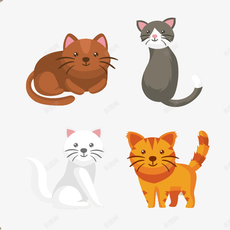 卡通猫咪png免抠素材_88icon https://88icon.com 微笑 猫 简笔画