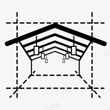 天花建筑天花板建设工程师材料产图标图标