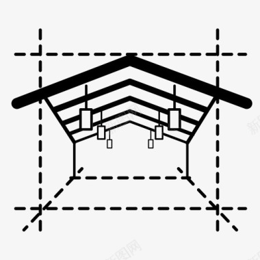 产建筑天花板建设工程师材料产图标图标