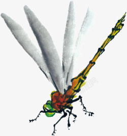 水墨画昆虫蜻蜓素材