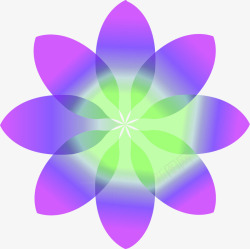 紫色梦幻艺术花朵造型素材