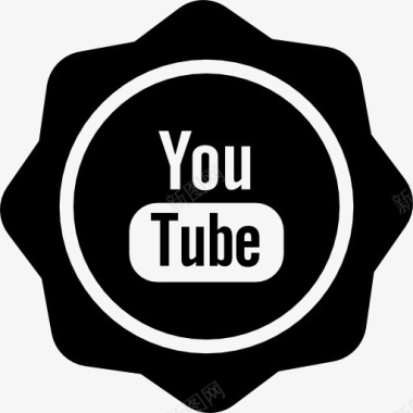 复古桥YouTube的社交徽章图标图标