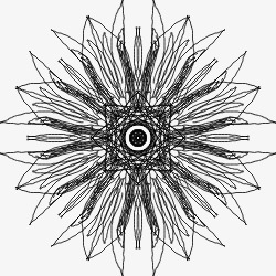 欧式线描花纹花朵图案01素材