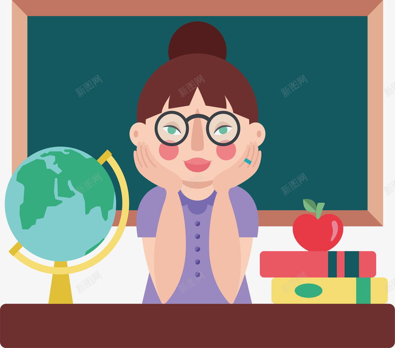 戴眼镜的老师png免抠素材_88icon https://88icon.com 女老师 戴眼镜老师 新学期 矢量png 老师 认真上课