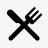 中餐餐具刀叉图标图标