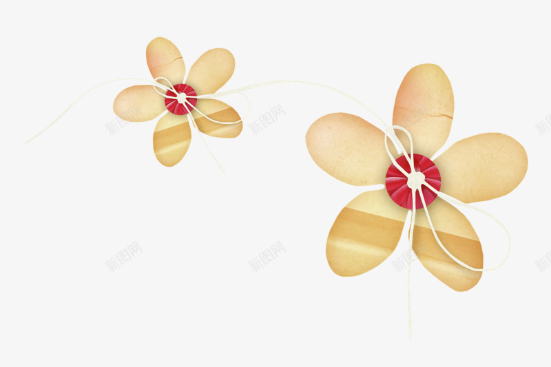 花朵布艺装饰png免抠素材_88icon https://88icon.com 植物 绳子 花朵 花瓣