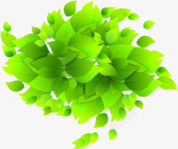 绿色创意树叶造型素材