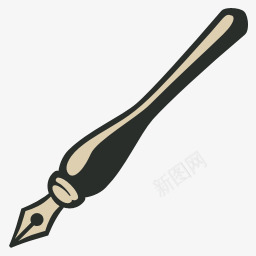 条纹钢笔签字笔icon图标图标