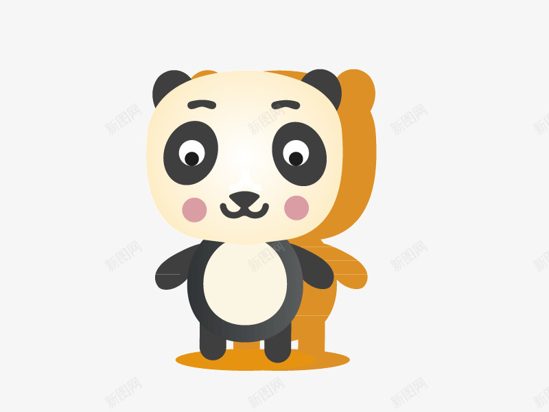 可爱熊猫卡通矢量图ai免抠素材_88icon https://88icon.com 可爱卡通 可爱素材 熊猫 熊猫卡通 矢量图