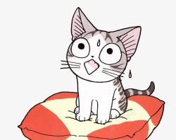 卡通垫子垫子上的猫咪高清图片