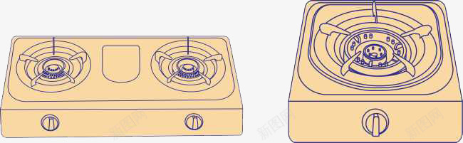 家用卡通煤气灶png免抠素材_88icon https://88icon.com 卡通 家用家具 插图 煤气灶