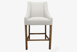 靠背吧台椅实木布艺素材
