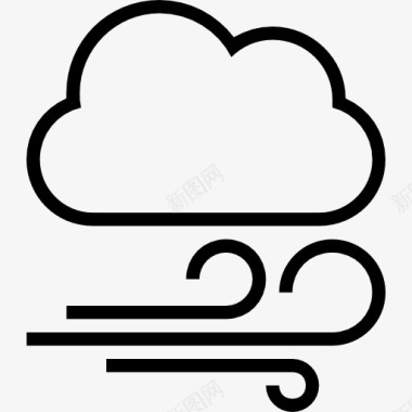 蓝色天气符号多云的天气概述界面符号图标图标