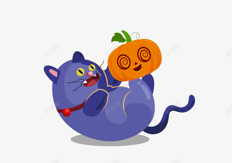 万圣节南瓜猫咪元素矢量图ai免抠素材_88icon https://88icon.com 万圣节 南瓜 猫咪 设计元素 矢量图