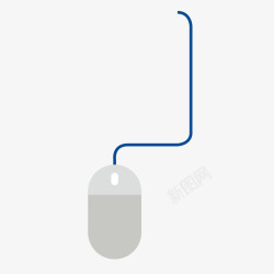 手绘平面办公电脑鼠标矢量图素材
