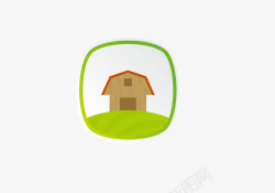 环保标志小房子素材