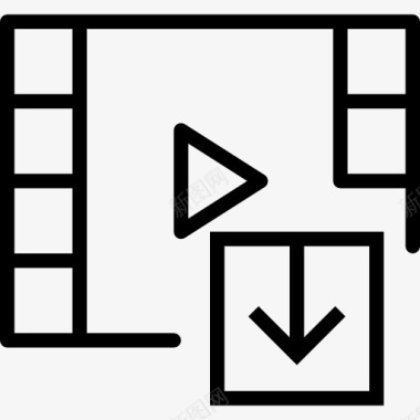 素描按钮视频播放器图标图标
