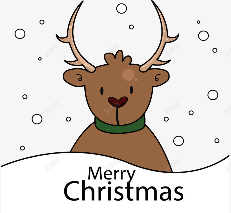 雪地上的驯鹿png免抠素材_88icon https://88icon.com 可爱驯鹿 圣诞节 矢量png 雪地 雪地驯鹿 驯鹿