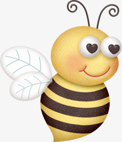 爱心蜜蜂卡通大眼小蜜蜂高清图片