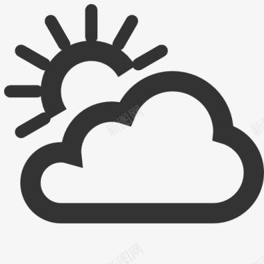 夏季天气partlycloudydayicon图标图标