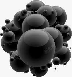 黑色球形背景矢量图素材