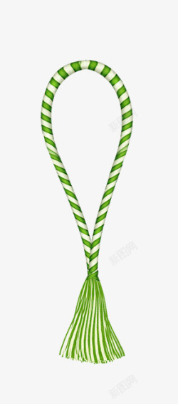 绿白色的绳子素材