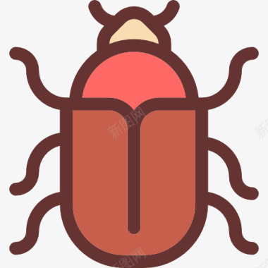 生动甲虫图标图标