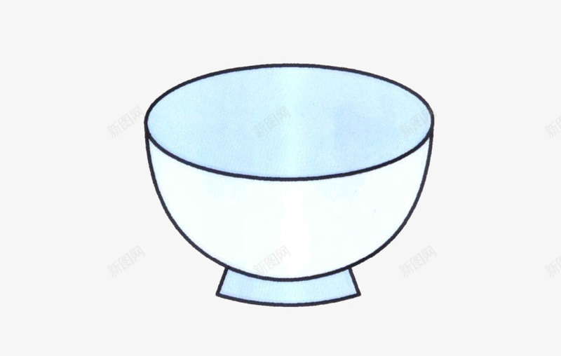 手绘蓝色的小碗png免抠素材_88icon https://88icon.com 小碗 手绘卡通 碗素材 蓝色 餐具