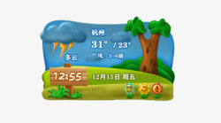 天气指示天气插件图标高清图片