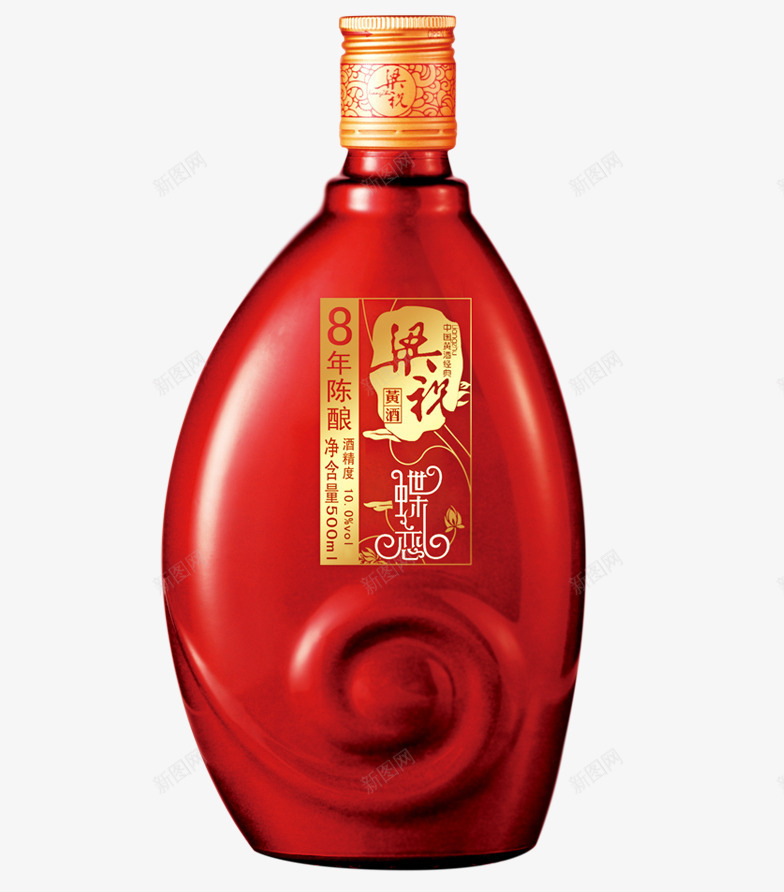 8年陈酿绍兴黄酒png免抠素材_88icon https://88icon.com 8年陈酿 绍兴酒 绍兴黄酒 花雕酒 黄色复古酒瓶