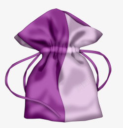 紫色绸缎袋子素材