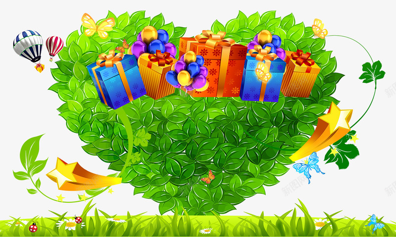 促销海报宣传装饰效果png免抠素材_88icon https://88icon.com 促销 促销海报 宣传 宣传海报 效果 植物心型 海报 海报促销 海报宣传 海报装饰 礼物礼盒 红色 绿色 绿草 装饰 装饰海报