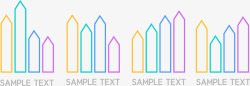 金融行业彩色商务图表插画矢量图素材