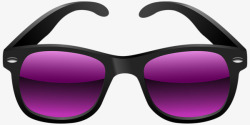 黑框墨镜卡通紫色黑框墨镜高清图片