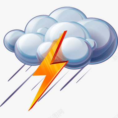 天气素材thunder图标图标
