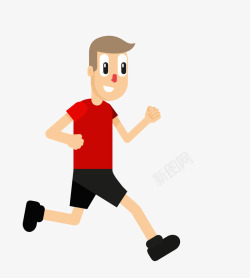 卡通运动员运动项目跑步人物素材
