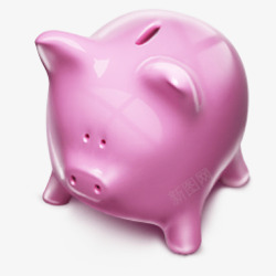 小猪储钱罐矢量图素材