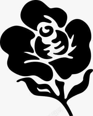 玫瑰玫瑰花植物图标图标