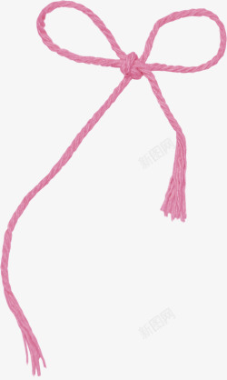 粉色装饰绳索素材