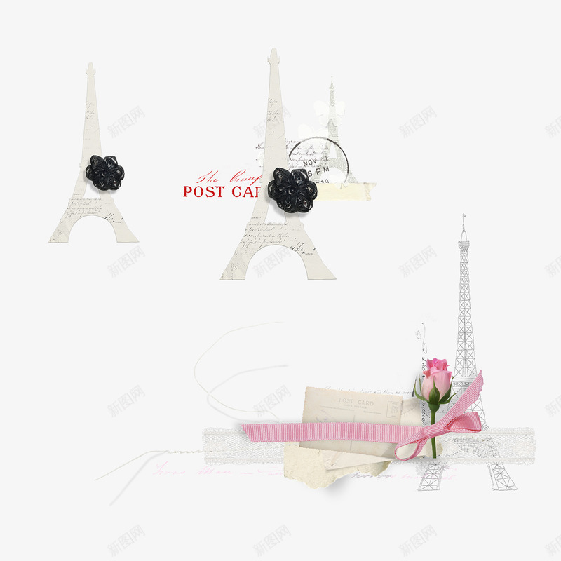 浪漫粉色系埃菲尔铁塔爱情插图png免抠素材_88icon https://88icon.com 埃菲尔铁塔 埃菲尔铁塔矢量图 插画 浪漫 贴图